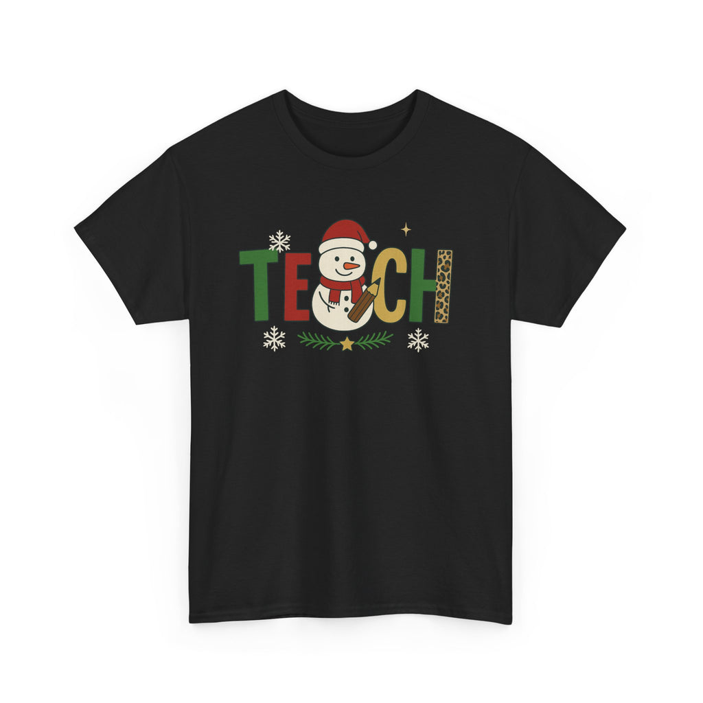 Festive Teacher Tee | Christmas Shirt, Holiday Gift, Unisex Cotton Tee, Teacher Appreciation, Seasonal Outfit
